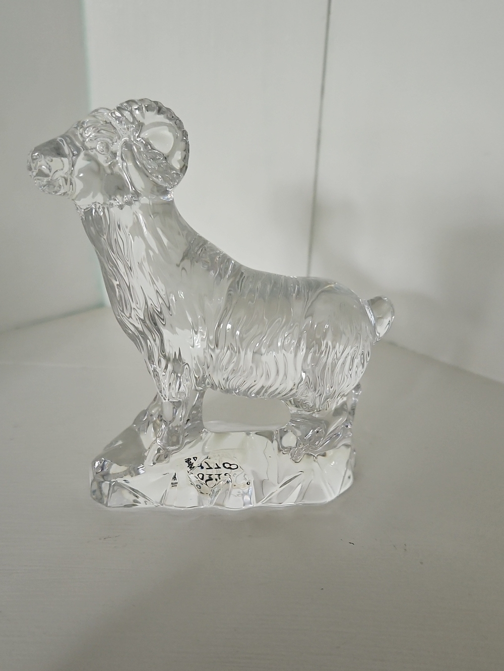 Baccarat Clear Crysyal Zodiac Ram Figurine - Decorative Home Accent